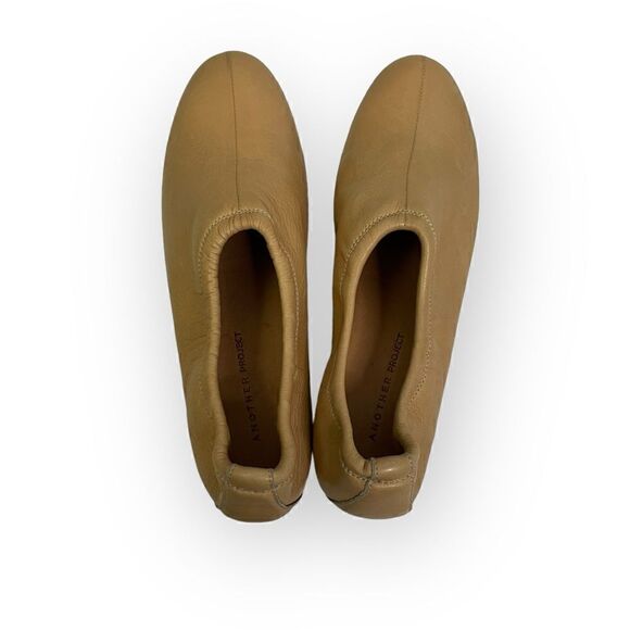 Another Project Tan Leather Heeled Booties Block Heel - Picture 2 of 12